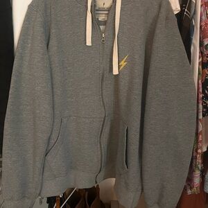 Gray Hoodie with Lightning Bolt